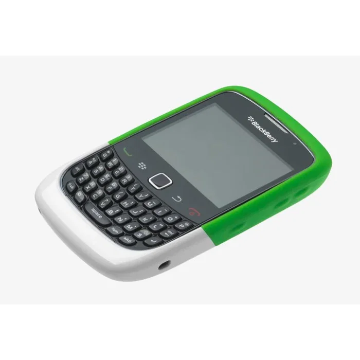 BlackBerry Funda Premium para 9300 y 8500 - Verde y Blanco - Plástico Resistente a Rayones