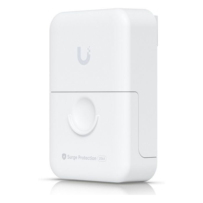 Ubiquiti UACC-ETH-SP-Pro Passthrough Ethernet Surge Protector, 600V, 10 GbE, 2 Puertos RJ-45, Blanco, PC, para Montaje en Pared