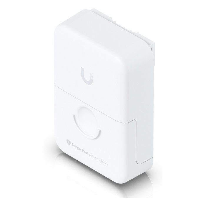 Ubiquiti UACC-ETH-SP-Pro Passthrough Ethernet Surge Protector, 600V, 10 GbE, 2 Puertos RJ-45, Blanco, PC, para Montaje en Pared