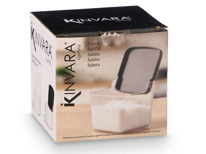 Kinvara Salero Surtido Blanco Negro 9.3 x 8.6 x 9.3 cm Plástico PP PS (Set de 24)