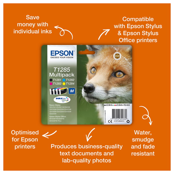 Epson Multipack T1285 DURABrite Ultra 4 Colores