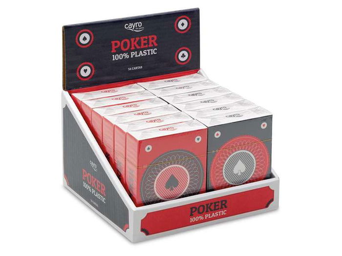 Cayro Baraja de Cartas Poker 100% Plástico para 2 Jugadores