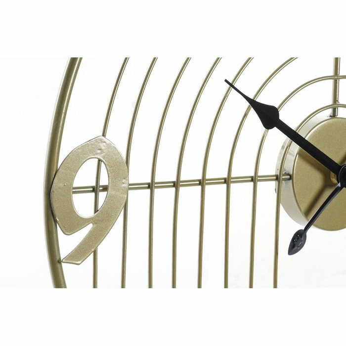 DKD Home Decor Set de 2 Relojes de Pared Metálicos Negro y Dorado