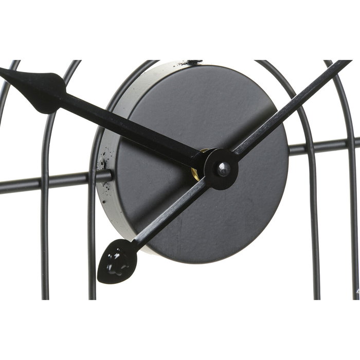 DKD Home Decor Set de 2 Relojes de Pared Metálicos Negro y Dorado