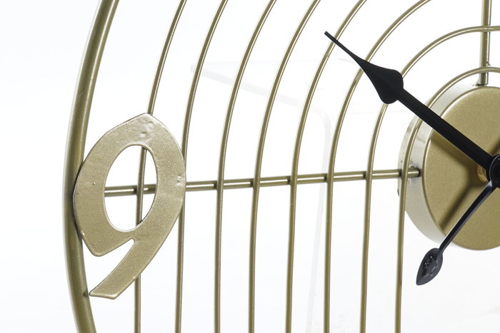 DKD Home Decor Reloj de Pared Moderno Negro Dorado 3 x 45 x 45 cm (2 Unidades)