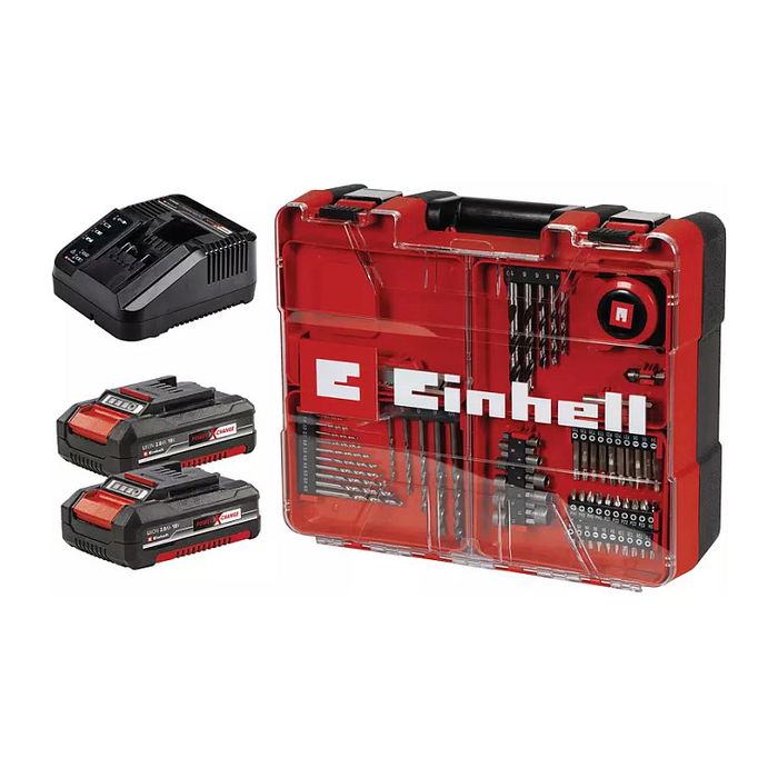 Einhell TE-CD 18/40 Li-i Taladro Atornillador a Batería 18V con 2 Baterías, Maletín y 64 Accesorios Einhell TE-CD 18/40 Li-i Taladro Atornillador a Batería 18V con 2 Baterías, Maletín y 64 Accesorios
