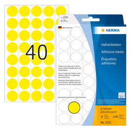 HERMA Etiquetas de identificación por colores Ø 19,0 mm amarillo