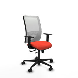 PIQUERAS Y CRESPO Silla de oficina Zulema con mecanismo Sincro/Traslack Naranja y Blanco
