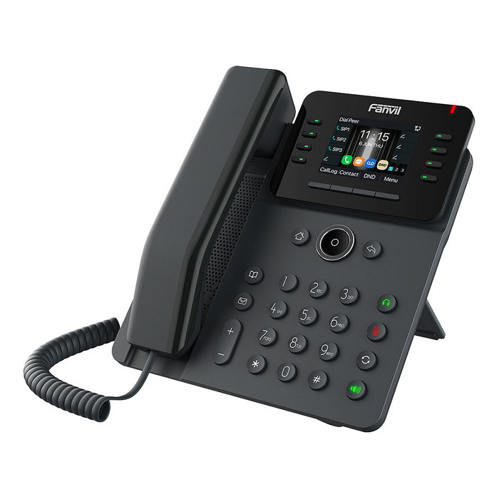 Fanvil V62G Teléfono IP Negro 12 Líneas SIP Pantalla 2.8" Gigabit Ethernet PoE