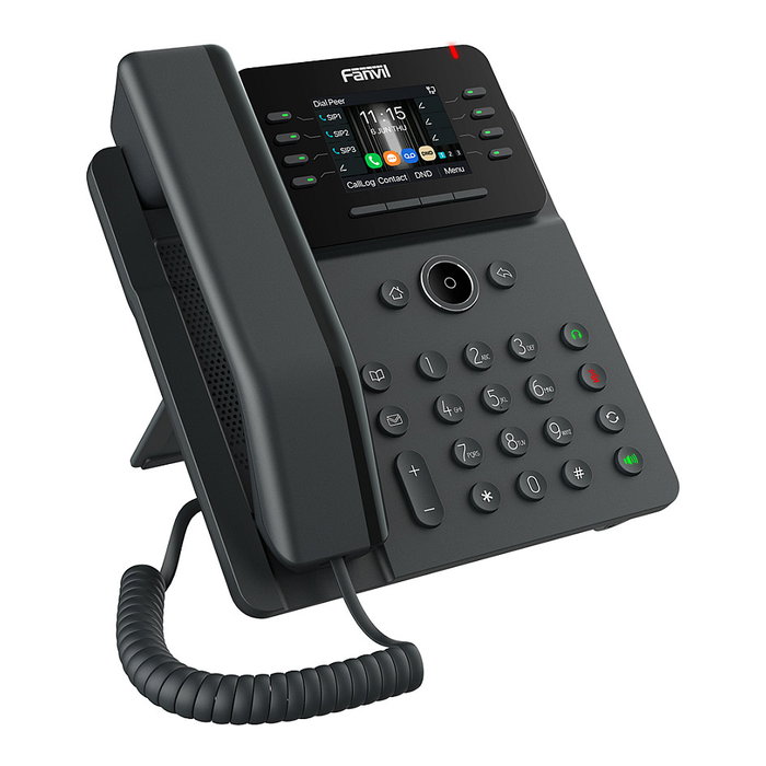 Fanvil V62G Teléfono IP Negro 12 Líneas SIP Pantalla 2.8" Gigabit Ethernet PoE