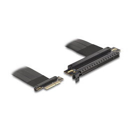 DeLOCK 81498 Riser Tarjeta PCI Express 3.0 x4 a x16 con Cable de 30 cm, Negro