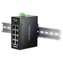 Trendnet TI-ELC80 Switch Industrial No Administrado de 8 Puertos Fast Ethernet Negro