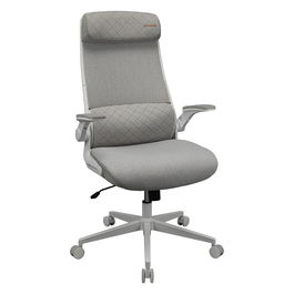 COUGAR Silla Gaming/Oficina Stryder, Tela, Blanco, Respaldo y Reposabrazos Ajustables, Soporta 120 kg