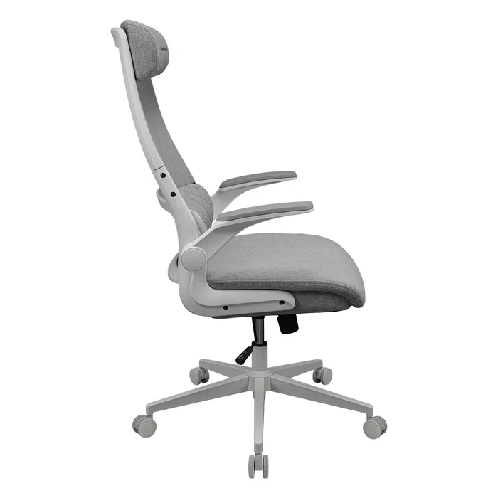 Cougar CGR-STD-ASW Silla Gaming Ergonomica con Respaldo Ajustable, Reposacabezas, Almohada Lumbar, Tela Blanco y Negro - Capacidad 120 kg