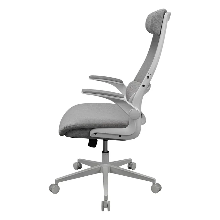 Cougar CGR-STD-ASW Silla Gaming Ergonomica con Respaldo Ajustable, Reposacabezas, Almohada Lumbar, Tela Blanco y Negro - Capacidad 120 kg