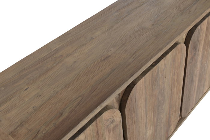 DKD Home Decor Buffet de Teca Reciclada 200x45x80 con 4 Puertas Natural