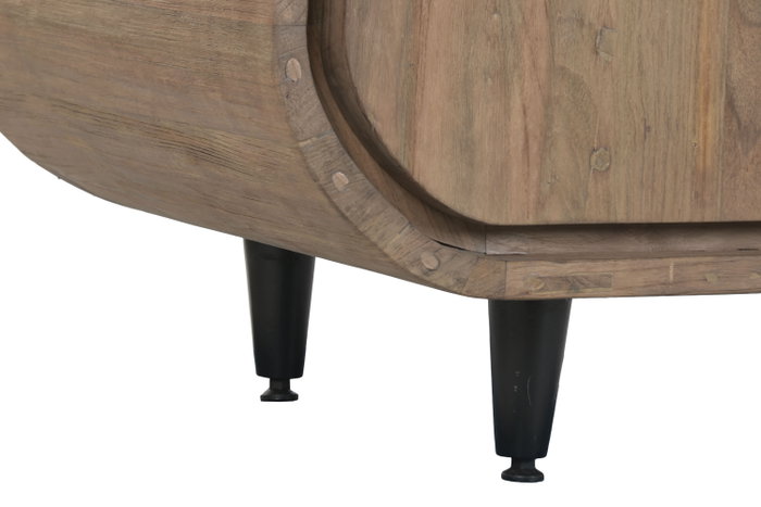 DKD Home Decor Buffet de Teca Reciclada 200x45x80 con 4 Puertas Natural