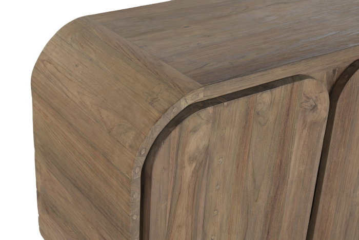 DKD Home Decor Buffet de Teca Reciclada 200x45x80 con 4 Puertas Natural