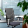 PIQUERAS Y CRESPO Silla de oficina Motilla con mecanismo Sincro, Marrón y Gris