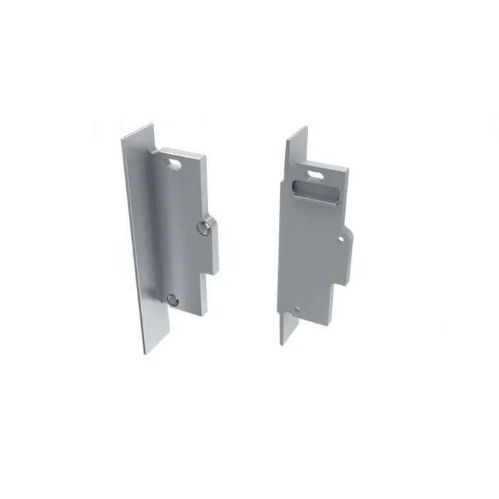 Tapón Final Perfíl Tipo TIANO Empotrado Aluminio Plata Derecha Con Agujero