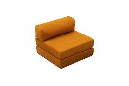 Atelier Del Sofa Sofá 1 Plaza Naranja 95x95x75 cm Tejido Chenilla