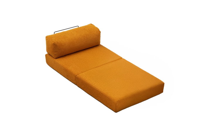 Atelier Del Sofa Sofá 1 Plaza Naranja 95x95x75 cm Tejido Chenilla
