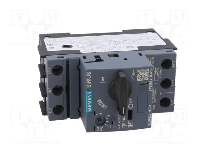 SIEMENS 3RV2 Interruptor motorizado 0,75kW 220÷690VAC