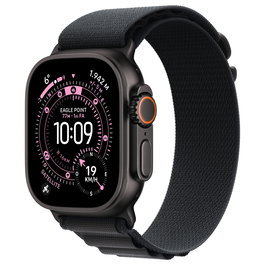 Apple Watch Ultra 3 de Titanio con Cellular, 49mm, Color Negro, Correa Alpine Loop Pequena, GPS, Resistente al Agua 100 m, Reloj Inteligente