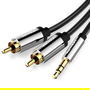 Vention BCFBI Cable Estéreo Jack 3.5 Macho a 2x RCA Macho 3m Negro