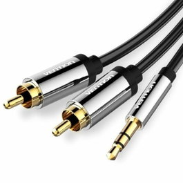Vention Cable de Audio Estéreo Jack 3.5 mm Macho a 2x RCA Macho 3m Negro