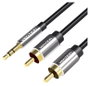 Vention Cable de Audio Estéreo Jack 3.5 mm Macho a 2x RCA Macho 3m Negro