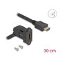 DeLOCK 67157 Módulo Keystone HDMI 45° con cable de 30 cm, 8K 60 Hz, Negro
