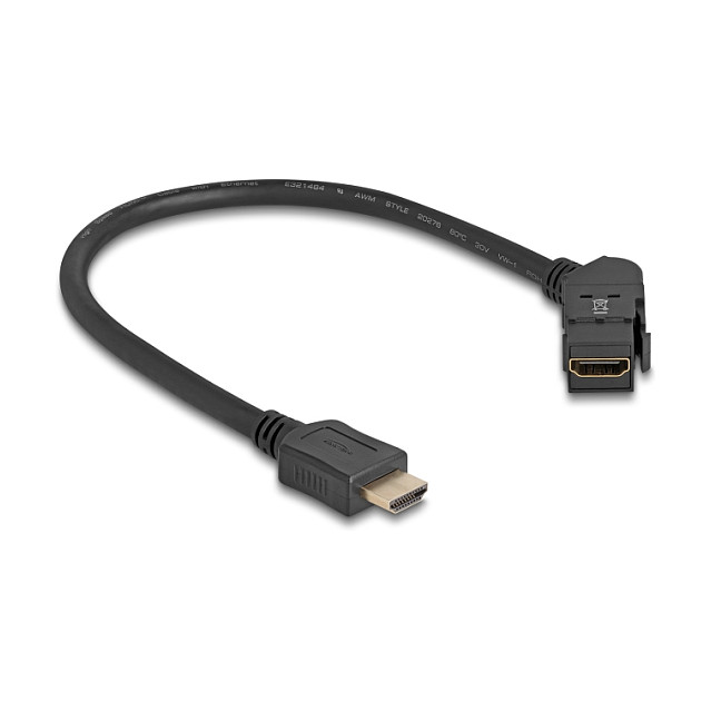 DeLOCK 67157 Módulo Keystone HDMI 45° con cable de 30 cm, 8K 60 Hz, Negro DeLOCK 67157 Módulo Keystone HDMI 45° con cable de 30 cm, 8K 60 Hz, Negro