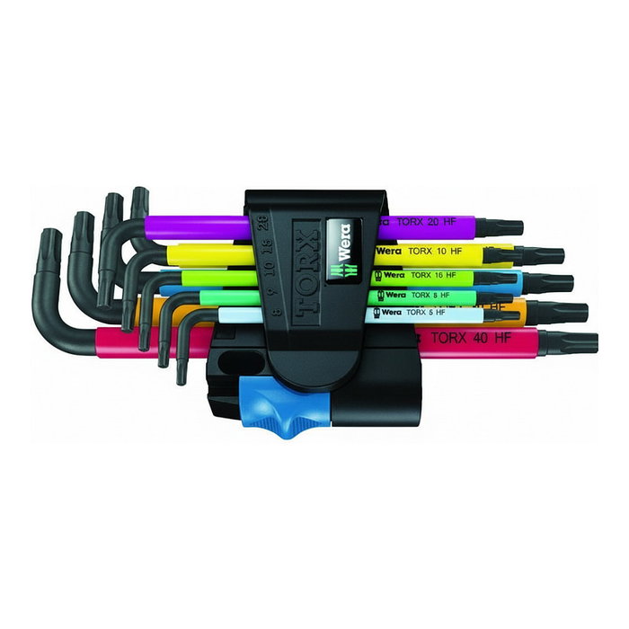 Wera 967/9 TX Multicolour HF Juego de llaves en L con función de sujeción