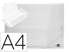 Liderpapel Carpeta Solapas 34964 Polipropileno Cierre Gomas Formato Din A4 Transparente Translucido