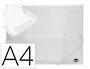 Liderpapel Carpeta Solapas 34964 Polipropileno Cierre Gomas Formato Din A4 Transparente Translucido