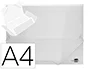 Liderpapel Carpeta Solapas 34964 Polipropileno Cierre Gomas Formato Din A4 Transparente Translucido