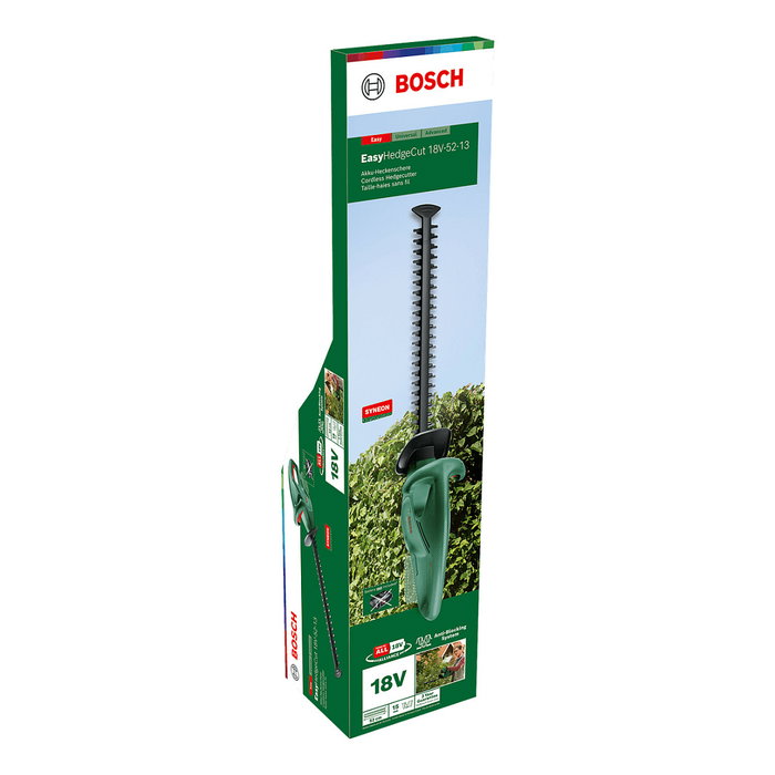 Bosch EasyHedgeCut 18V-52-13 Podadora de setos inalámbrica 18V, longitud de corte 52 cm (520 mm), cuchilla doble, batería extraíble