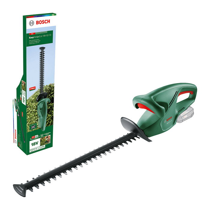 Bosch EasyHedgeCut 18V-52-13 Podadora de setos inalámbrica 18V, longitud de corte 52 cm (520 mm), cuchilla doble, batería extraíble