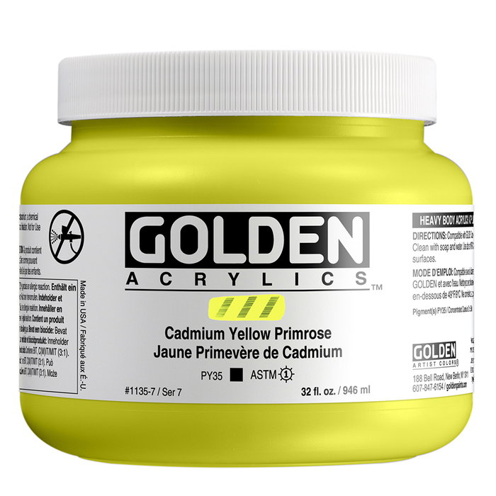 Golden Heavy Body Colores Acrílicos Amarillo Cadmio Prímulo Golden Heavy Body Colores Acrílicos Amarillo Cadmio Prímulo