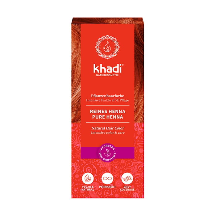 Khadi Henna Natural 100% Pura Rojo 100g Khadi Henna Natural 100% Pura Rojo 100g