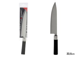 Kinvara Cuchillo Grande Acero Mango Negro Plata-Negro
