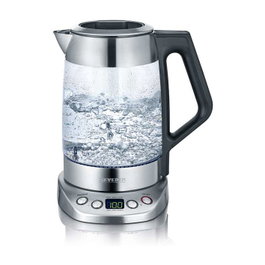 Severin WK 3479 Hervidor de Agua y Té de Vidrio 1.7L 3000W Negro Acero Inoxidable