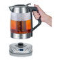 Severin WK 3479 Hervidor de Agua y Té de Vidrio 1.7L 3000W Negro Acero Inoxidable