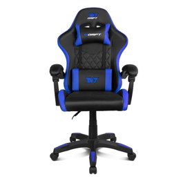 Drift Silla Gaming Dr35 Negra Azul Eléctrico Ergonómica Reposabrazos Acolchados Respaldo Reclinable