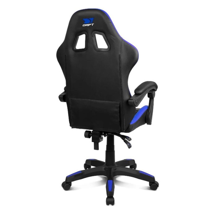 Drift Silla Gaming Dr35 Negra Azul Eléctrico Ergonómica Reposabrazos Acolchados Respaldo Reclinable