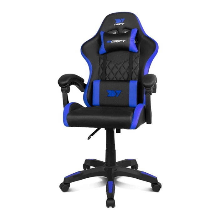 Drift Silla Gaming Dr35 Negra Azul Eléctrico Ergonómica Reposabrazos Acolchados Respaldo Reclinable