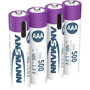 Ansmann Pack de 4 Pilas Recargables AAA Lithium-ion 400mAh con Cable USB-C