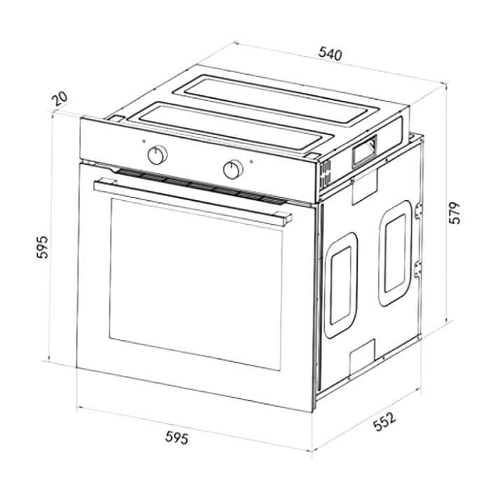 Cecotec Horno Eléctrico Bolero Hexa C126400 Line A 2800W 80L con Steam Assist