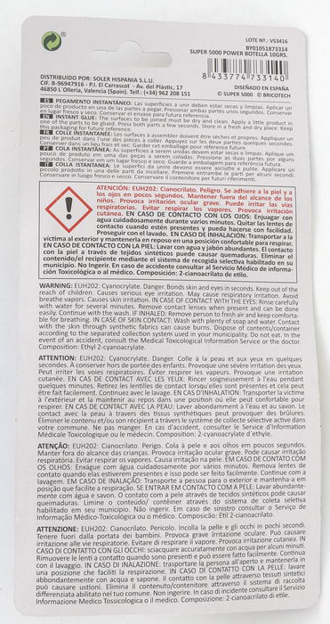 Super5000 Botella Super 5000 Power 10Grs 10x4x2cm Peso 3.55kg (24 Unidades)